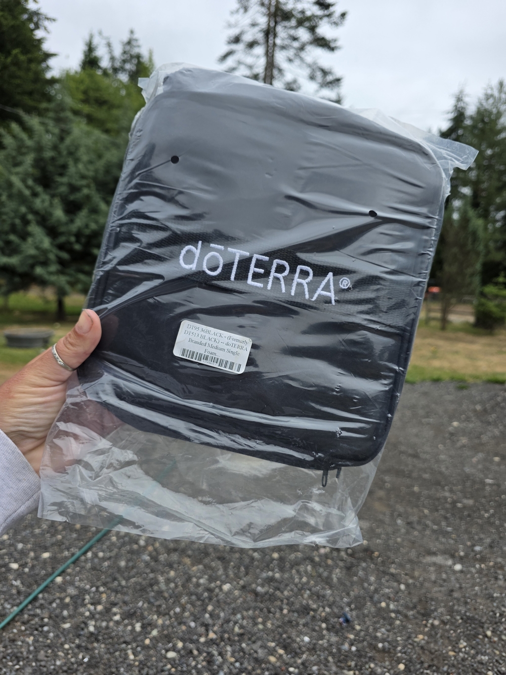 Doterra Black Organizer Case with White Logo